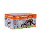 BONTOTT Daewoo DALLM18-320 SOLO vezeték nélküli 18V akkus, akkumulátoros fűnyíró 32 cm, 35L gyűjtőzsákkal, akku és töltő nélkül