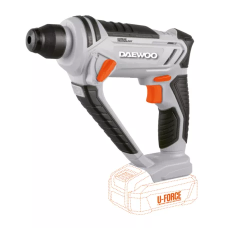 Daewoo DALRH18-1 SOLO SDS Plus tokmányos akkus, 18V 1.2J 9.9 Nm akkumulátoros fúrókalapács, ütvefúró, fúrógép, akku és töltő nélkül