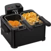   HOME / Hauser Deep Fry MAX BLACK nemesacél, fekete 4L 2000W olajsütő, hidegzónás 4 literes családi fritőz 3 kosárral 2 x 0.6 kg + 1 x 1.2 kg sütőlapacitással (DF-G360B / HGOLS4 / DFS-430 / ODF-17401 / FR-3195)