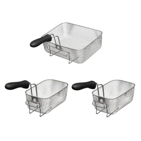 HOME / Hauser Deep Fry MAX BLACK nemesacél, fekete 4L 2000W olajsütő, hidegzónás 4 literes családi fritőz 3 kosárral 2 x 0.6 kg + 1 x 1.2 kg sütőlapacitással (DF-G360B / HGOLS4 / DFS-430 / ODF-17401 / FR-3195)