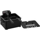HOME / Hauser Deep Fry MAX BLACK nemesacél, fekete 4L 2000W olajsütő, hidegzónás 4 literes családi fritőz 3 kosárral 2 x 0.6 kg + 1 x 1.2 kg sütőlapacitással (DF-G360B / HGOLS4 / DFS-430 / ODF-17401 / FR-3195)