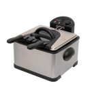 HOME / Hauser Deep Fry MAX nemesacél, inox 4L 2000W olajsütő, hidegzónás 4 literes családi fritőz 3 kosárral 2 x 0.6 kg + 1 x 1.2 kg sütőlapacitással (HGOLS4 / DFS-430 / ODF-17401 / FR-3195)