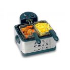 HOME / Hauser Deep Fry MAX nemesacél, inox 4L 2000W olajsütő, hidegzónás 4 literes családi fritőz 3 kosárral 2 x 0.6 kg + 1 x 1.2 kg sütőlapacitással (HGOLS4 / DFS-430 / ODF-17401 / FR-3195)