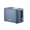   Daewoo DST-6564B 2 Slice Toaster, 930W kétszeletes pirító, kenyérpirító újramelegítés és kiolvasztás funkcióval, kék színben