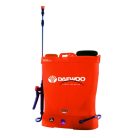 Daewoo DABSP16L 16L (16 literes) elektromos, akkumulátoros, 12V 8Ah akkus háti permetező, permetezőgép 4 szórófejjel