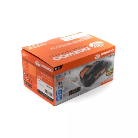 Daewoo U-FORCE 18V / 20V 2Ah akku és töltő szett - DALCH-25-1 21V 2.5A hálózati gyorstöltő + Daewoo DALB-20-1 li-ion 18V / 20V 2Ah akkumulátor