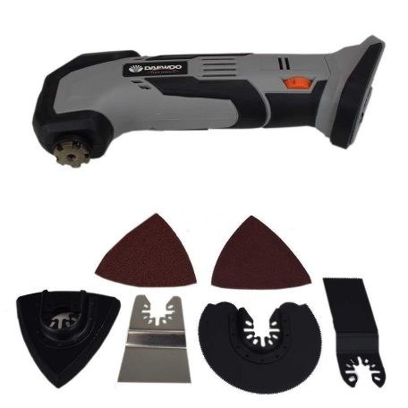 Daewoo DALMT18-1 akkus, 18V 4Ah akkumulátoros multifunkciós szerszámgép, multi rezgőcsiszoló, akkuval és töltővel