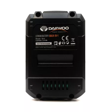 Daewoo DALPG18-1 18V 2Ah vezeték nélküli, li-ion akkus, 18V akkumulátoros festékszóró pisztoly, 2Ah akkuval és töltővel