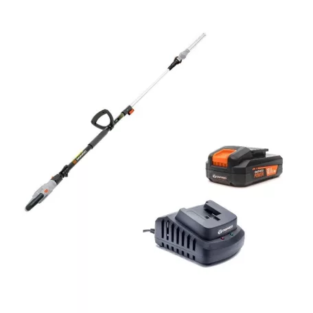 Daewoo DALPHT18 akkus, 48 cm 18V li-ion akkumulátoros magassági, teleszkopós sövénynyíró, sövényvágó