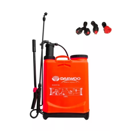 Daewoo DAMSP16L / DAMS16K 16 literes (16L) mechanikus háti permetező, pumpás permetezőgép, narancssárga