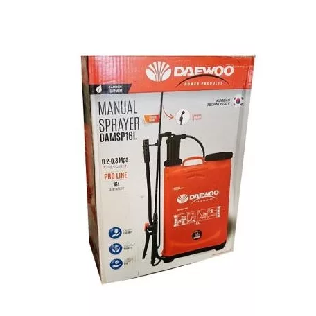 Daewoo DAMSP16L / DAMS16K 16 literes (16L) mechanikus háti permetező, pumpás permetezőgép, narancssárga