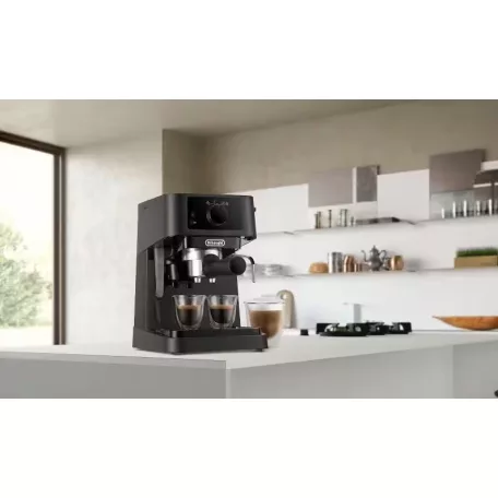 DeLonghi EC235.BK Stilosa 1100W 15 bar presszókávéfőző, espresso kávéfőző, eszpresszógép 1L víztartállyal, gőzölő karral