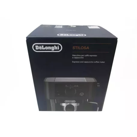 DeLonghi EC235.BK Stilosa 1100W 15 bar presszókávéfőző, espresso kávéfőző, eszpresszógép 1L víztartállyal, gőzölő karral