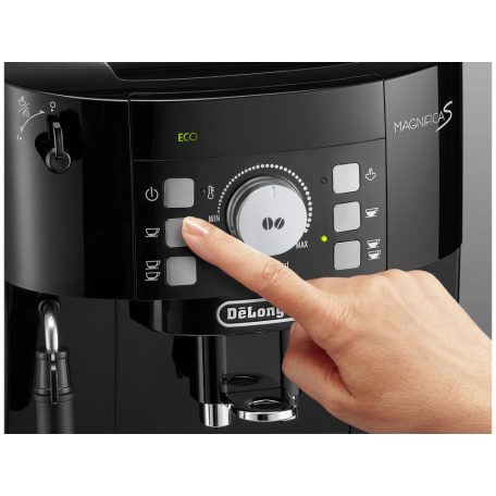 DeLonghi ECAM12.123.B Magnifica S 1450W 15 bar, darálós, automata kávéfőző, eszpresszógép 1.8L víztartállyal, gőzölő karral (fekete)