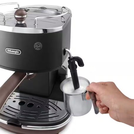 DeLonghi ECOV311.BK Icona Vintage 1100W 15 bar, manuális espresso kávéfőző, eszpresszógép 1.4L víztartállyal, gőzölő karral