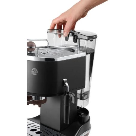 DeLonghi ECOV311.BK Icona Vintage 1100W 15 bar, manuális espresso kávéfőző, eszpresszógép 1.4L víztartállyal, gőzölő karral