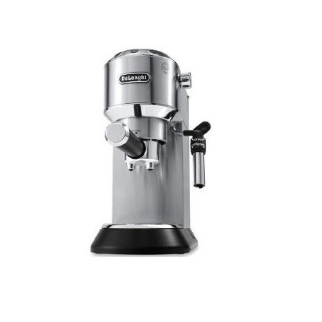 DeLonghi Dedica Style EC685.M ezüst eszpresszó kávéfőző EX:4, Silver 1300W 15 bar két csészés presszókávéfőző, 1.1L víztartállyal, gőzölő karral