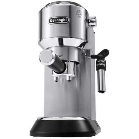 DeLonghi Dedica Style EC685.M ezüst eszpresszó kávéfőző EX:4, Silver 1300W 15 bar két csészés presszókávéfőző, 1.1L víztartállyal, gőzölő karral
