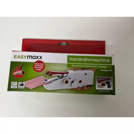 EasyMaxx Fast Sew mini, hordozható, elemes kézi varrógép 4 orsó cérnával, befűzővel és 2 tartalék tűvel (477251)