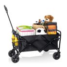 EasyMaxx 13418 összecsukható, 80 kg teherbírású 75 x 49.5 x 91 cm kerti kézikocsi, horgászkocsi, strandkocsi, szállító kocsi