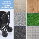 EasyMaxx 13418 összecsukható, 80 kg teherbírású 75 x 49.5 x 91 cm kerti kézikocsi, horgászkocsi, strandkocsi, szállító kocsi