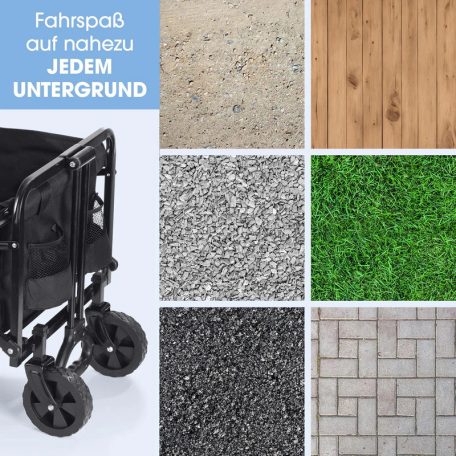 EasyMaxx 13418 összecsukható, 80 kg teherbírású 75 x 49.5 x 91 cm kerti kézikocsi, horgászkocsi, strandkocsi, szállító kocsi