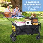 EasyMaxx 13418 összecsukható, 80 kg teherbírású 75 x 49.5 x 91 cm kerti kézikocsi, horgászkocsi, strandkocsi, szállító kocsi