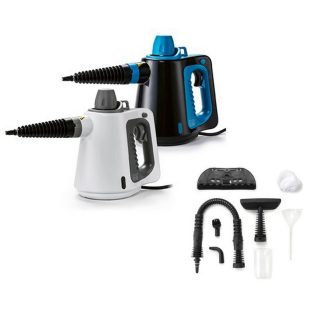   Easy Home 4137 kézi gőztisztító, 350 ml 3.5 bar 1050W nagynyomású gőzpingvin 9 tartozékkal (gőzborotva)