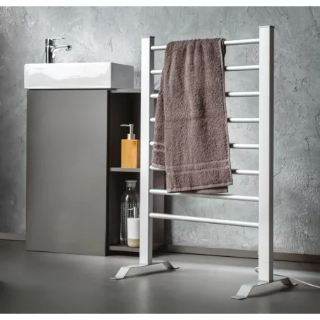 Easy Home Medion MD 18972 álló és falra szerelhető 140W elektromos törölközőszárító, törülközőszárító radiátor, törölközőmelegítő 8 rúddal