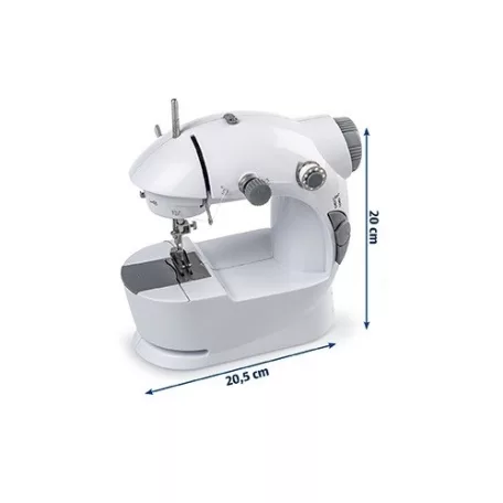 Easy Home MS-201 tanuló, játék mini varrógép 20 x 12 x 20 cm gyermek varrógép, pedállal, hálózati adapterrel