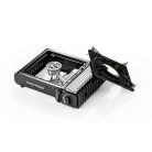 EasyMaxx 12126 gáz kempingfőző, mini gázpalackos mobil főzőeszköz, palackos kemping gázfőző, gázrezsó, gázzsámoly kofferben