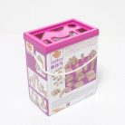 Eichhorn 50 darabos natúr fa építőkocka készlet, festetlen oktató fakocka csomag praktikus tároló és formaberakó vödörben (100050141)