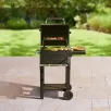   Enders Mason S faszenes grillező kocsi, zárható fedelű kerti grillsütő 2 kerékkel, 4 nemesacél szellőzővel, zománcozott széntartállyal és hőmérővel 