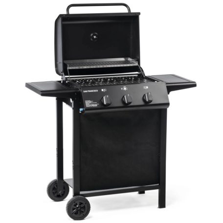 Enders San Francisco 3 gázégős gázgrill kocsi, 3 égős gáz grill, grillkocsi, 6.75 kW összteljesítménnyel (3 x 2.25 kW) 50 x 33 cm grillfelülettel