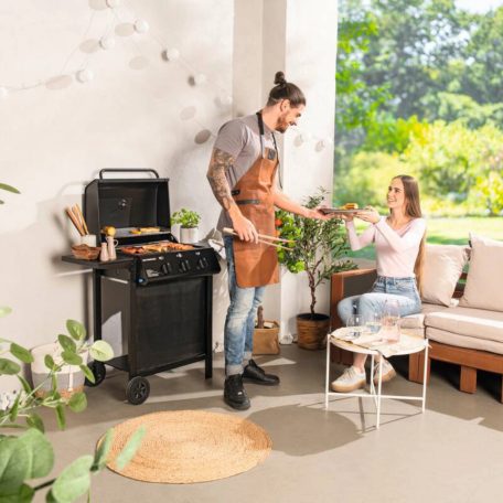 Enders San Francisco 3 gázégős gázgrill kocsi, 3 égős gáz grill, grillkocsi, 6.75 kW összteljesítménnyel (3 x 2.25 kW) 50 x 33 cm grillfelülettel