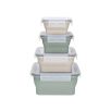   SilverCrest / Ernesto Cube 4 darabos (8 részes) összecsukható, hőálló szilikon élelmiszer tároló doboz szett fedővel 350 / 550 /  1000 / 2000 ml (HG12543E)