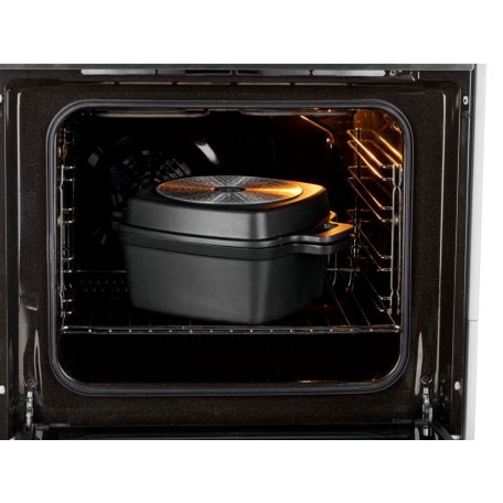 ERNESTO 5 az 1-ben multifunkciós alu öntvény sütőedény szett, 4.5L olajsütő és pároló készlet 