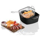 ERNESTO 5 az 1-ben multifunkciós alu öntvény sütőedény szett, 4.5L olajsütő és pároló készlet 