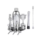 ERNESTO nemesacél inox 12 részes Cocktail Shaker Set - Koktélkészítő és kiöntő mixer készlet 