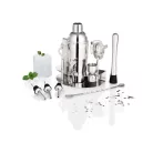 ERNESTO nemesacél inox 12 részes Cocktail Shaker Set - Koktélkészítő és kiöntő mixer készlet 