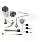 ERNESTO nemesacél inox 12 részes Cocktail Shaker Set - Koktélkészítő és kiöntő mixer készlet 