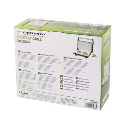 Esperanza EKG006 Taleggio inox 750W kerámia grill, kerámialapos kontaktgrill sütő, grillsütő
