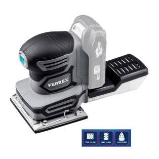   FERREX FASS 20-N SOLO 20V akkumulátoros, akkus rezgő csiszoló, multifunkciós vezeték nélküli rezgőcsiszoló, csiszológép akku és töltő nélkül (819084)