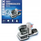 FERREX FASS 20-N SOLO 20V akkumulátoros, akkus rezgő csiszoló, multifunkciós vezeték nélküli rezgőcsiszoló, 3 cserélhető (háromszög, négyszög, téglalap) csiszolólemezzel (819084)