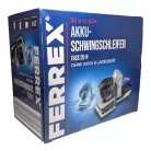 FERREX FASS 20-N SOLO 20V akkumulátoros, akkus rezgő csiszoló, multifunkciós vezeték nélküli rezgőcsiszoló, 3 cserélhető (háromszög, négyszög, téglalap) csiszolólemezzel (819084)