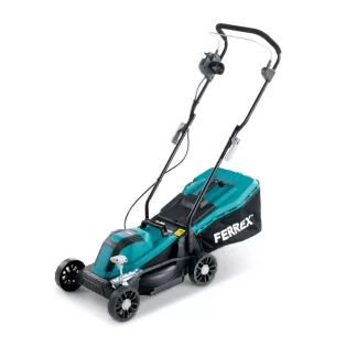   FERREX FBT-LM001 Turbo Power 1300W 33 cm elektromos fűnyíró, fűgyűjtős fűnyírógép 6, központi vágásmagasság fokozattal 25/35/45/55/65/75 mm