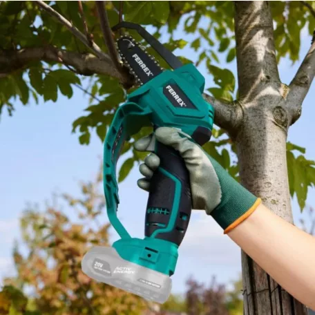 FERREX FBT-NXS002 SOLO 15 cm 20V akkus kézi fűrész, akkumulátoros mini láncfűrész, bokor- és cserjevágó, akku és töltő nélkül