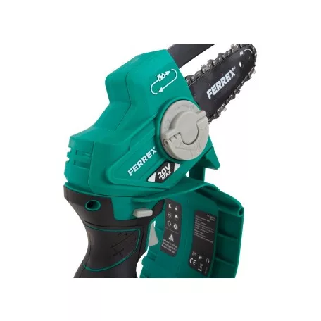 FERREX FBT-NXS002 SOLO 15 cm 20V akkus kézi fűrész, akkumulátoros mini láncfűrész, bokor- és cserjevágó, akku és töltő nélkül