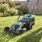 FERREX FBT-CLM-003 SOLO 20V 33 cm akkus fűnyíró, vezeték nélküli, akkumulátoros fűnyírógép központi vágásmagasság állítással, 35L fűgyűjtővel, akku és töltő nélkül 
