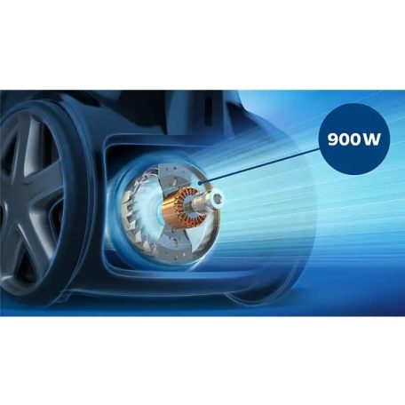 Philips FC9329 PowerPro Compact 900W PowerCyclone 5 Porzsák nélküli porszívó HEPA filterrel, kék (FC9329/09)